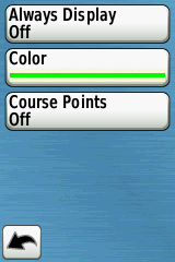 Edge 800 Course Display Settings